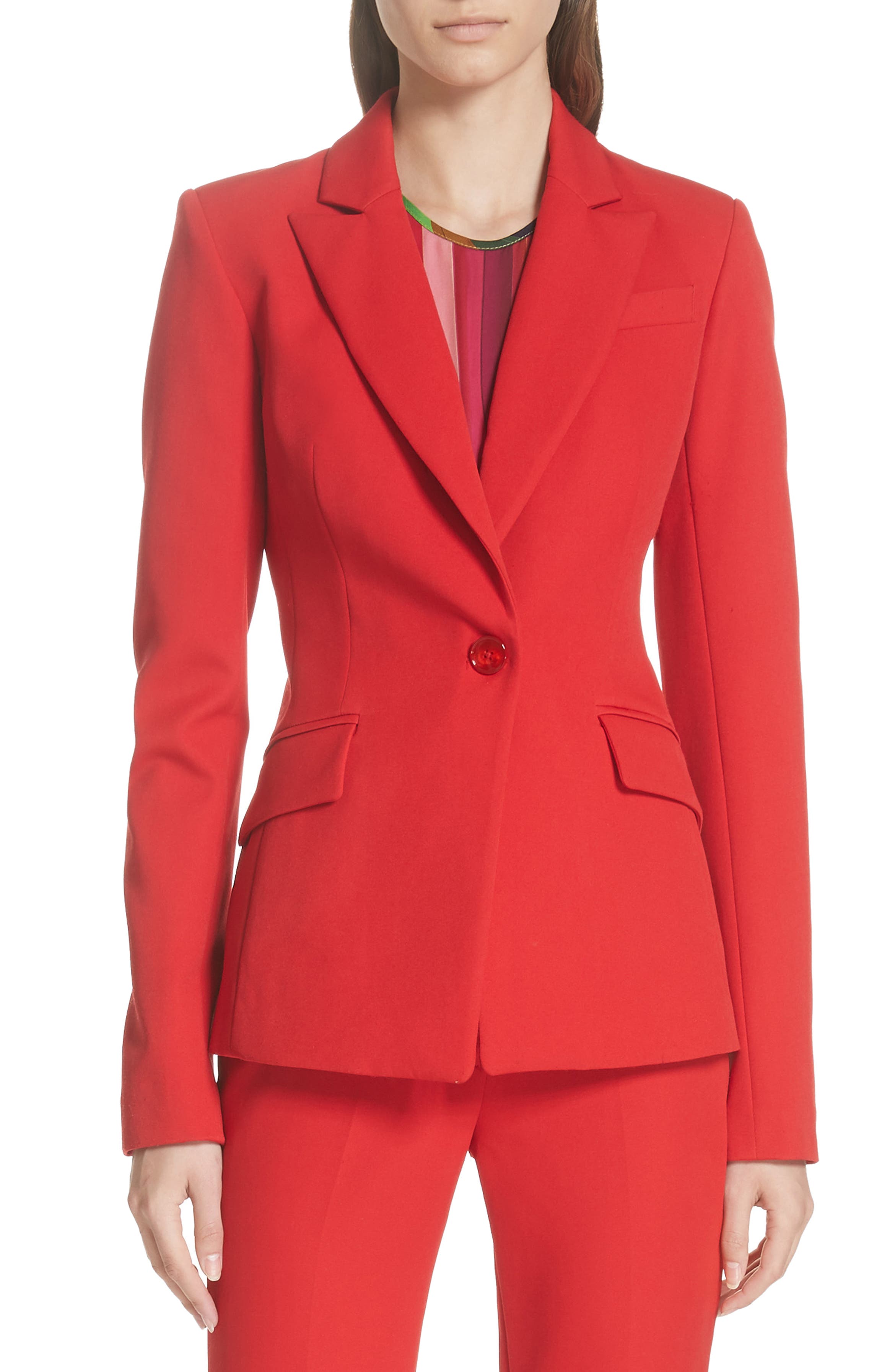 Milly Stretch Crepe Fitted Blazer | Nordstrom