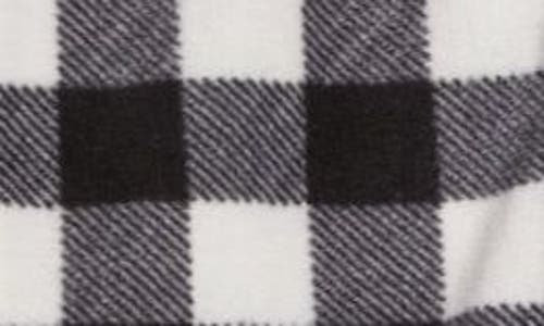 Sleephero Buffalo Check Fleece Pajamas In Black White Buffalo Check
