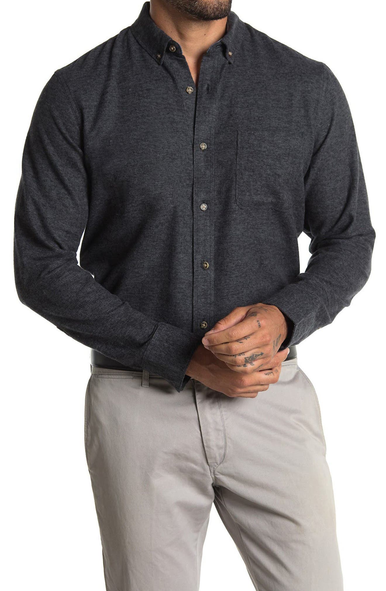 black long sleeve button up shirt