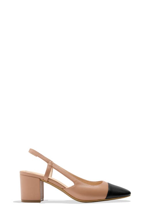 Shop Jack Rogers Summer Cap Toe Slingback Sandal In Beige/black