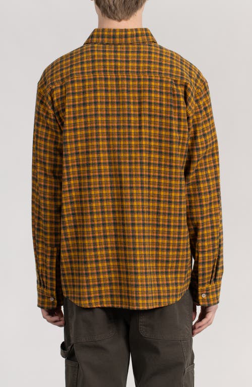 Shop Stan Ray Oversize Plaid Flannel Button-up Shirt In Orange Plaid