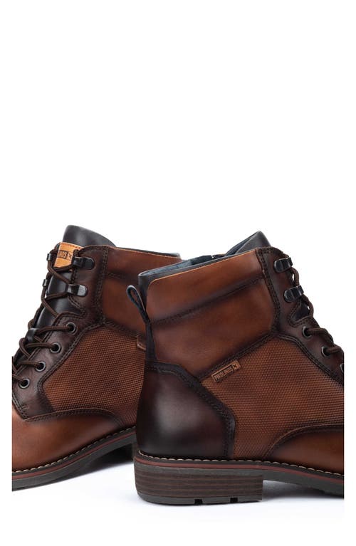 Shop Pikolinos York M2m Lace-up Cap Toe Boot In Cuero