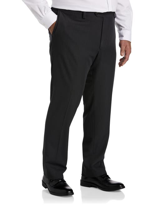 Shop Oak Hill By Dxl Easy Stretch Dress Pants In Charcoal