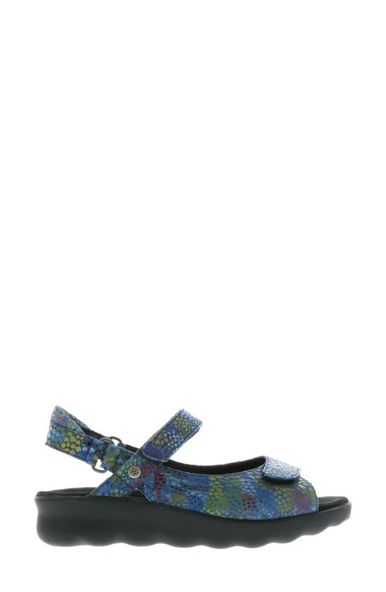 Shop Wolky Pichu Quarter Strap Sandal In Jeans Multi Color Fantasy