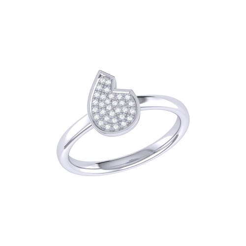 Luvmyjewelry Street Cycle Open Teardrop Sterling Silver Diamond Ring In Silver