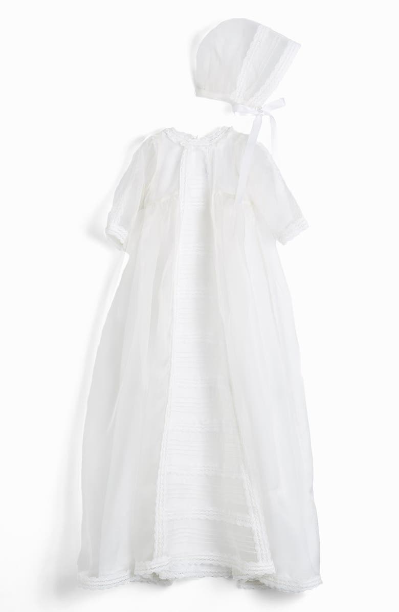 Isabel Garreton 'Caress' Silk Organza Christening Gown & Bonnet (Baby ...