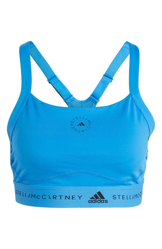 Adidas By Stella Mccartney Asmc Truepurpose Medium Support Bra In Azzurro