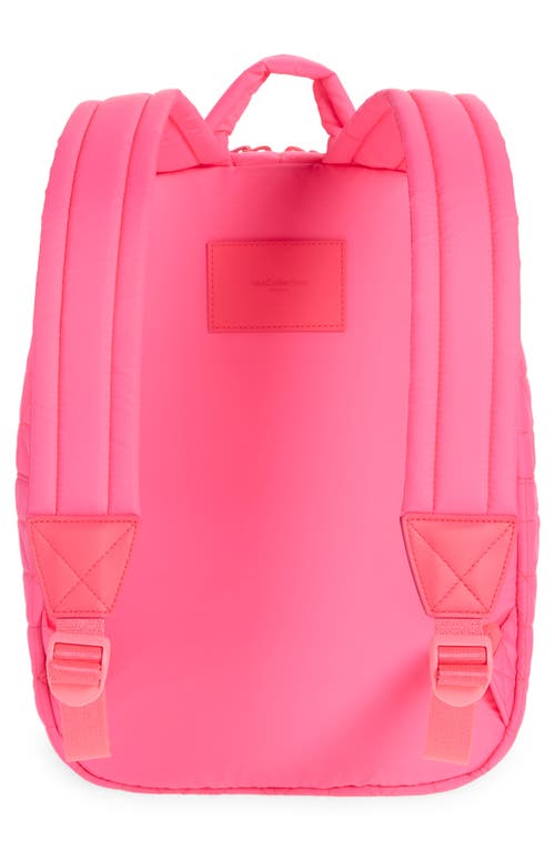 Shop Veecollective Vee Water Repellent Quilted Nylon Backpack In Neon Pink