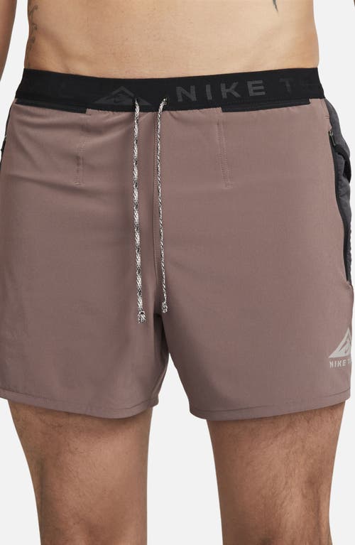 Shop Nike Second Sunrise 5-inch Brief Lined Trail Running Shorts In Plum Eclipse/anth/guava Ice