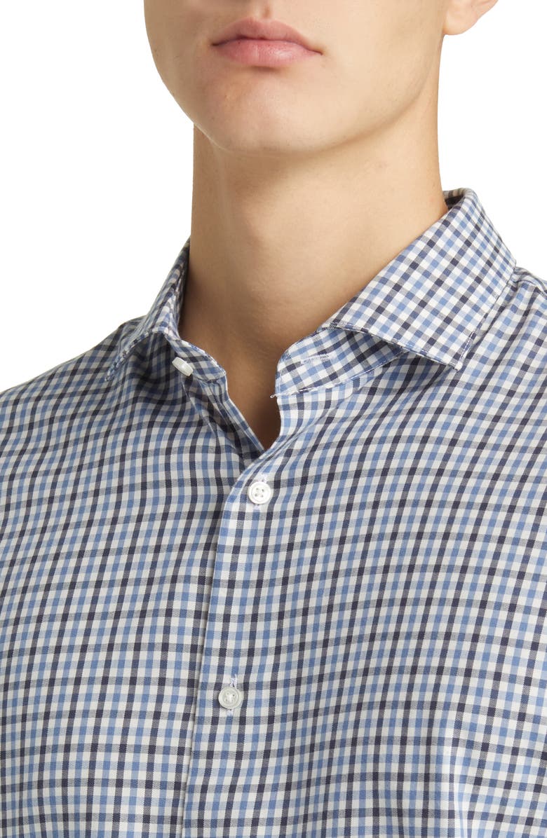 Nordstrom Trim Fit Check Cotton Blend Dress Shirt | Nordstrom