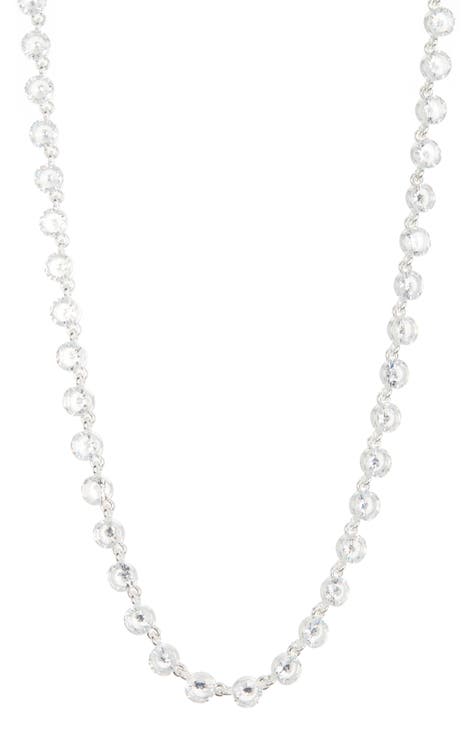 Crystal & Imitation Pearl Collar Necklace
