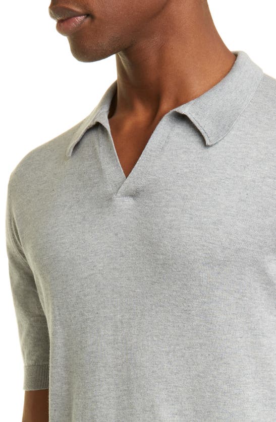 John Smedley Noah Johnny Collar Sweater Polo In Black