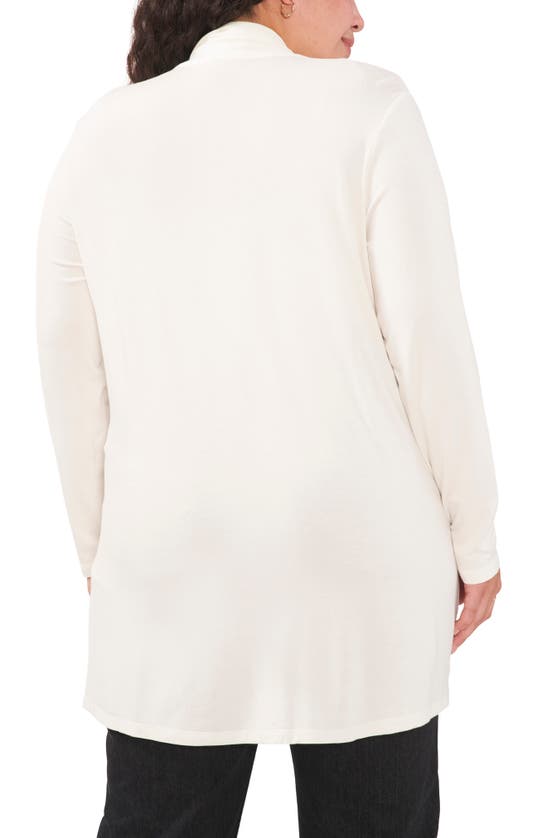 Vince Camuto Plus Size Cozy Open Front Duster Jacket In New Ivory