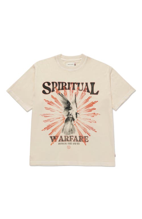Spiritual Conflict Graphic T-Shirt in Bone