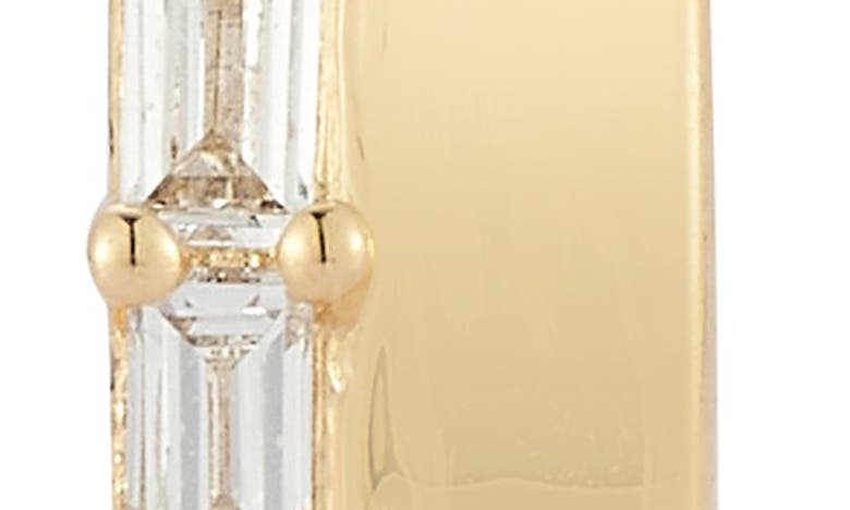 Shop Dana Rebecca Designs Sadie Baguette Diamond Hoop Earrings In Yellow Gold