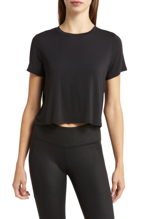 Alo All Day Crop T-Shirt in Black