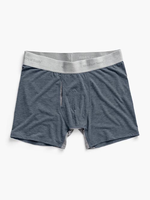 Shop Ministry Of Supply Composite Merino Boxer Brief In Deep Indigo - Grey