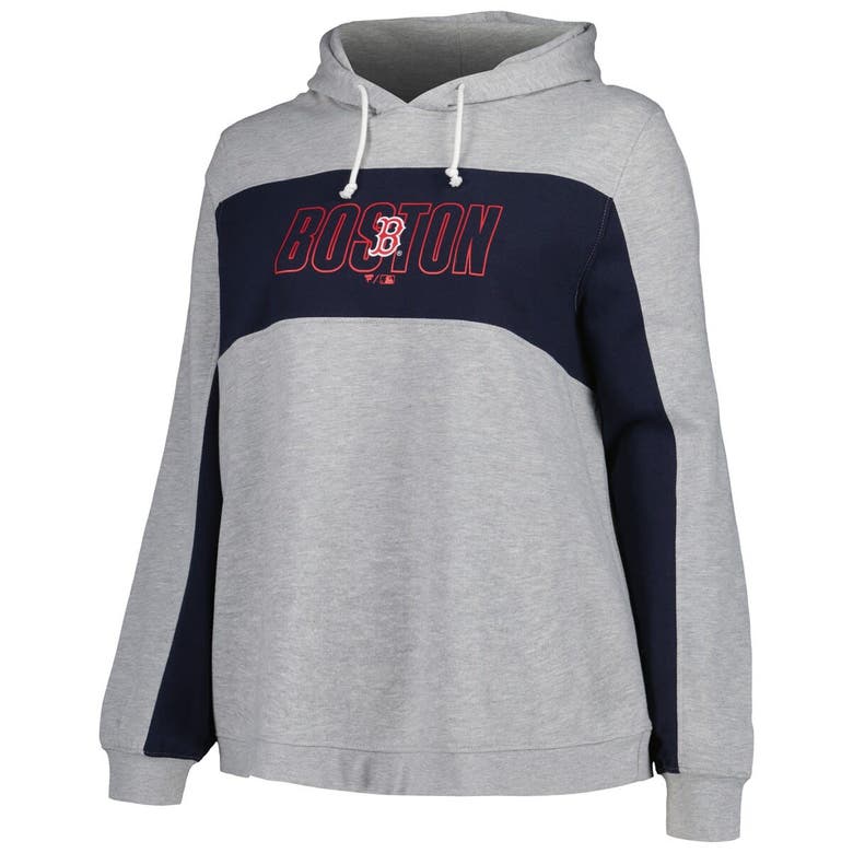 Shop Profile Heather Gray Boston Red Sox Plus Size Pullover Jersey Hoodie