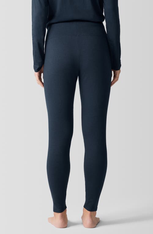 Eileen Fisher High Waist Ankle Leggings In Deep Adriatic