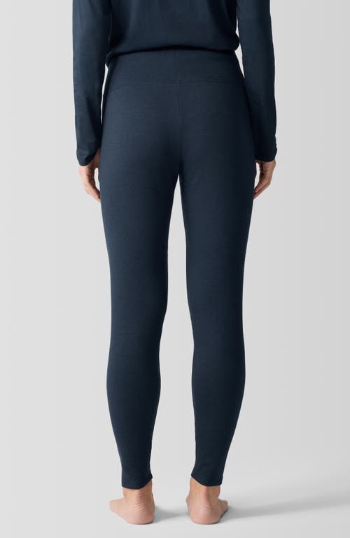 Shop Eileen Fisher High Waist Ankle Leggings In Deep Adriatic