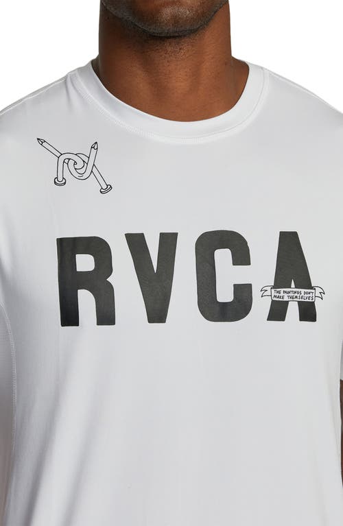 Shop Rvca Luke Vent Performance Graphic T-shirt In White