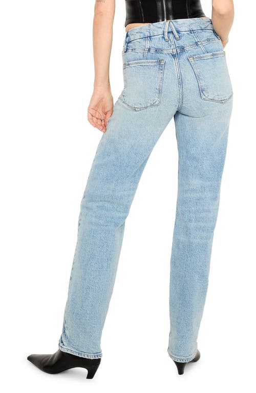 GOOD AMERICAN GOOD AMERICAN GOOD ICON HIGH WAIST STRAIGHT LEG JEANS