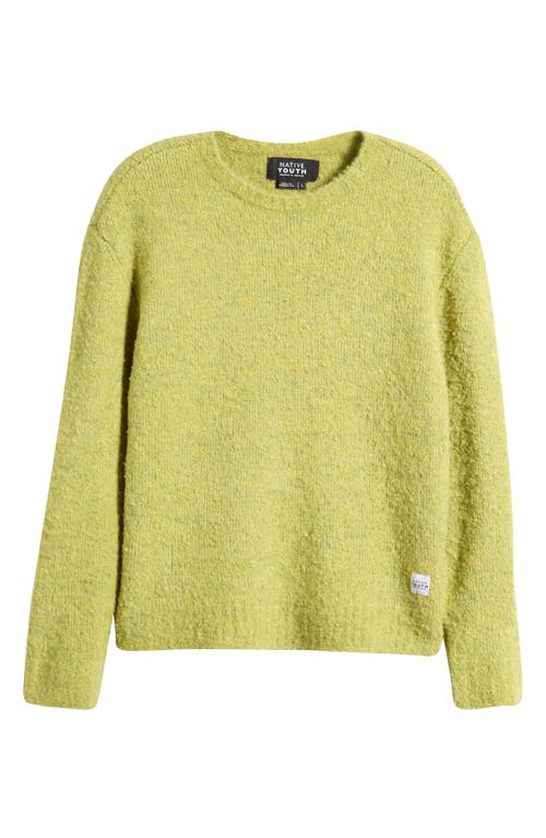 Native Youth Bouclé Sweater In Green