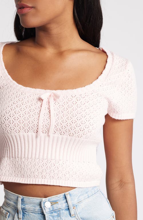 Shop Pacsun Evelyn Short Sleeve Sweater In Pink