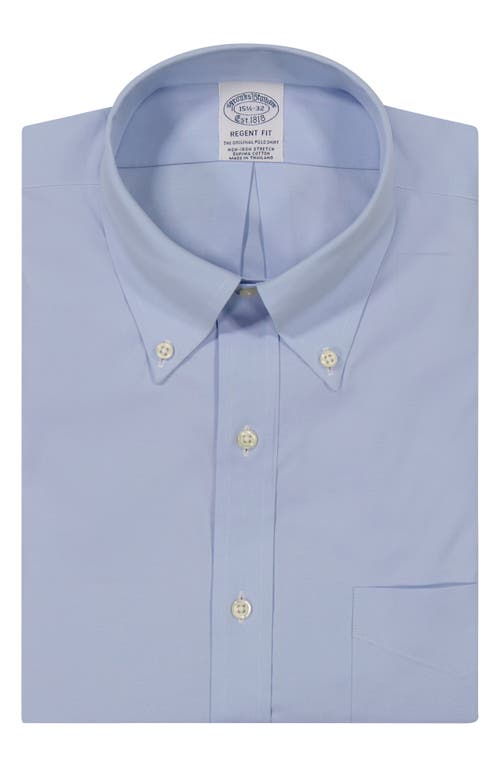 Brooks Brothers Non-Iron Stretch Regent Fit Supima Cotton Dress Shirt in Ltblue at Nordstrom, Size 18 - 34