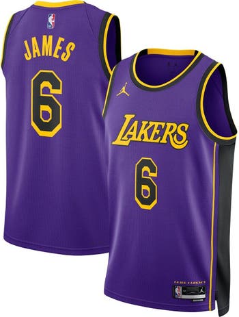 Unisex Jordan Brand LeBron James Purple Los Angeles Lakers Swingman Jersey - Statement Edition Size: Extra Small