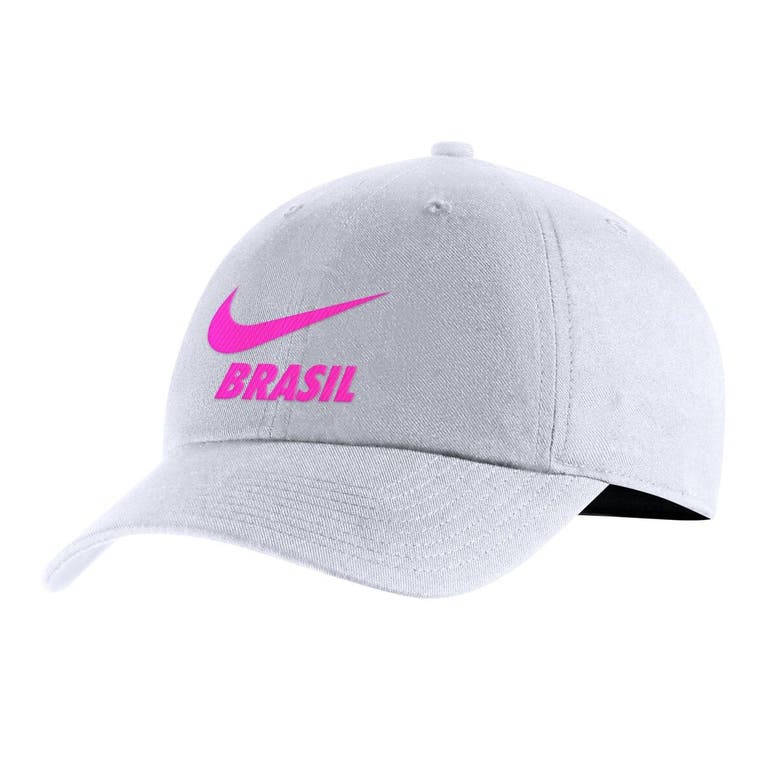 Nike Gray Brazil National Team Golf Legacy91 Adjustable Hat In White