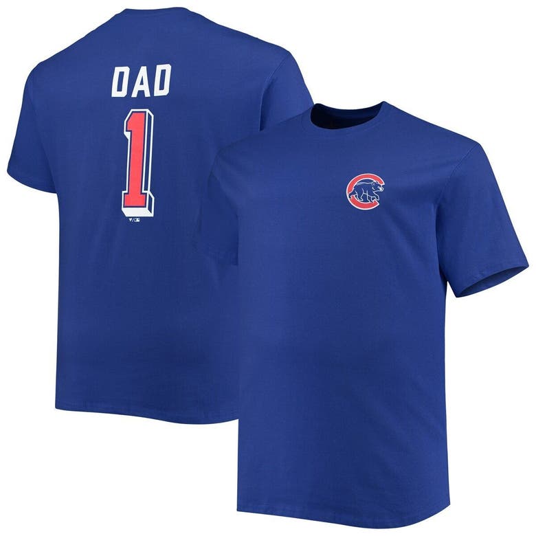 Profile Men's Royal Chicago Cubs Big and Tall Father's Day #1 Dad