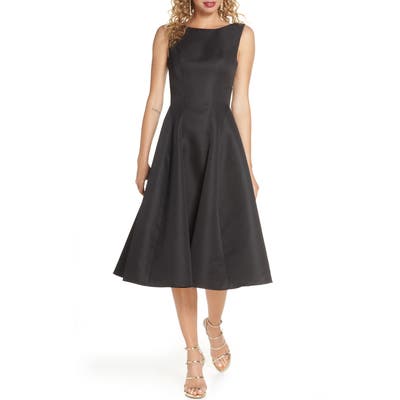 Chi Chi London Ellie Fit & Flare Cocktail Dress, Black