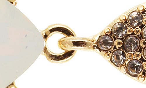 Olivia Welles Captivating Crystal Drop Earrings In Gold/white