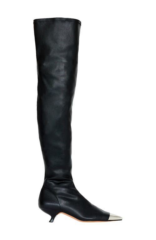 Shop Katy Perry The Micro Heel Over The Knee Boot In Black