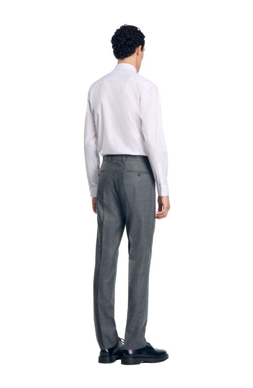 Shop Sandro Suit Trousers In Grey