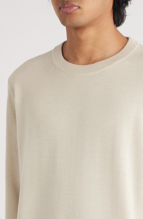 Shop Dries Van Noten Muchi Merino Wool Crewneck Sweater In Ecru