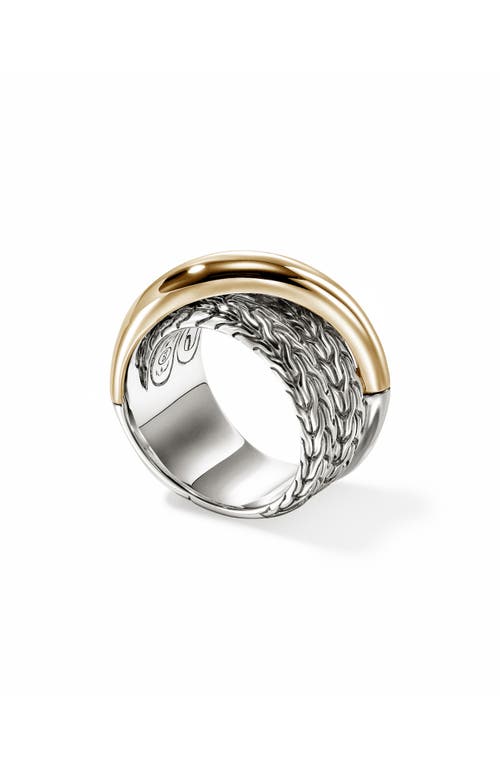 Shop John Hardy Jh Essentials 14k Gold Ring In Silver/gold