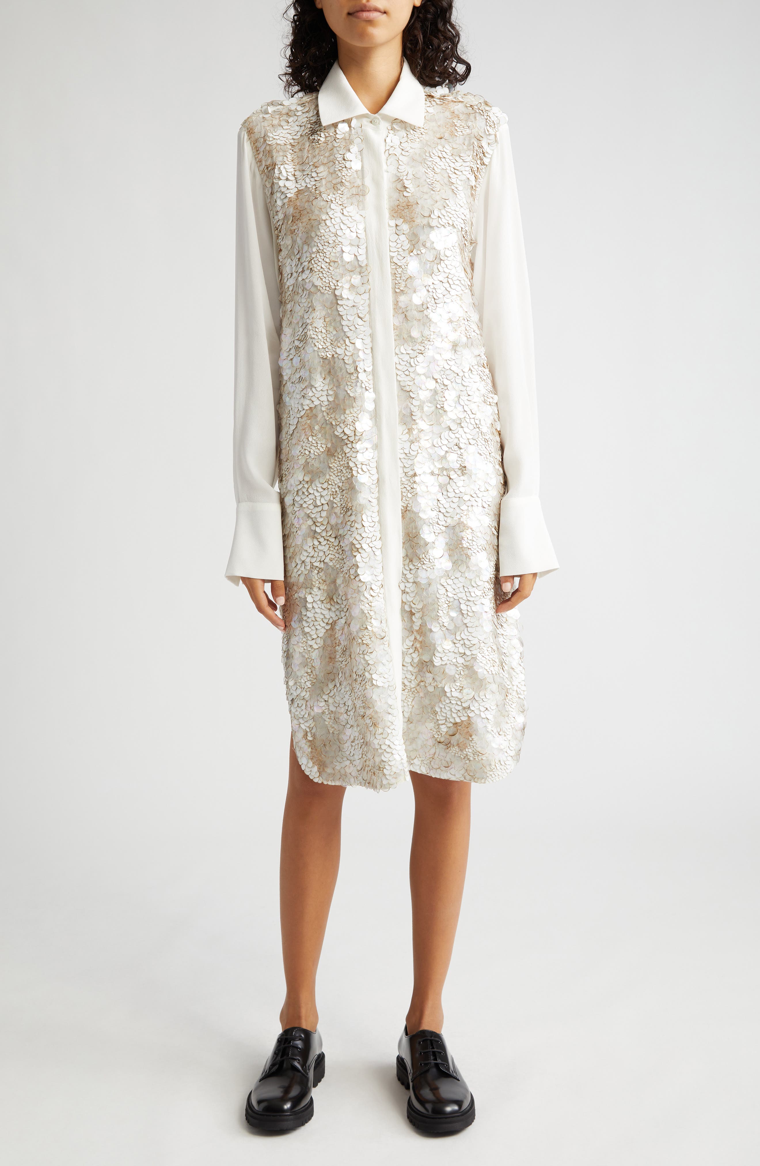 Zara + Lace Shirt Dress