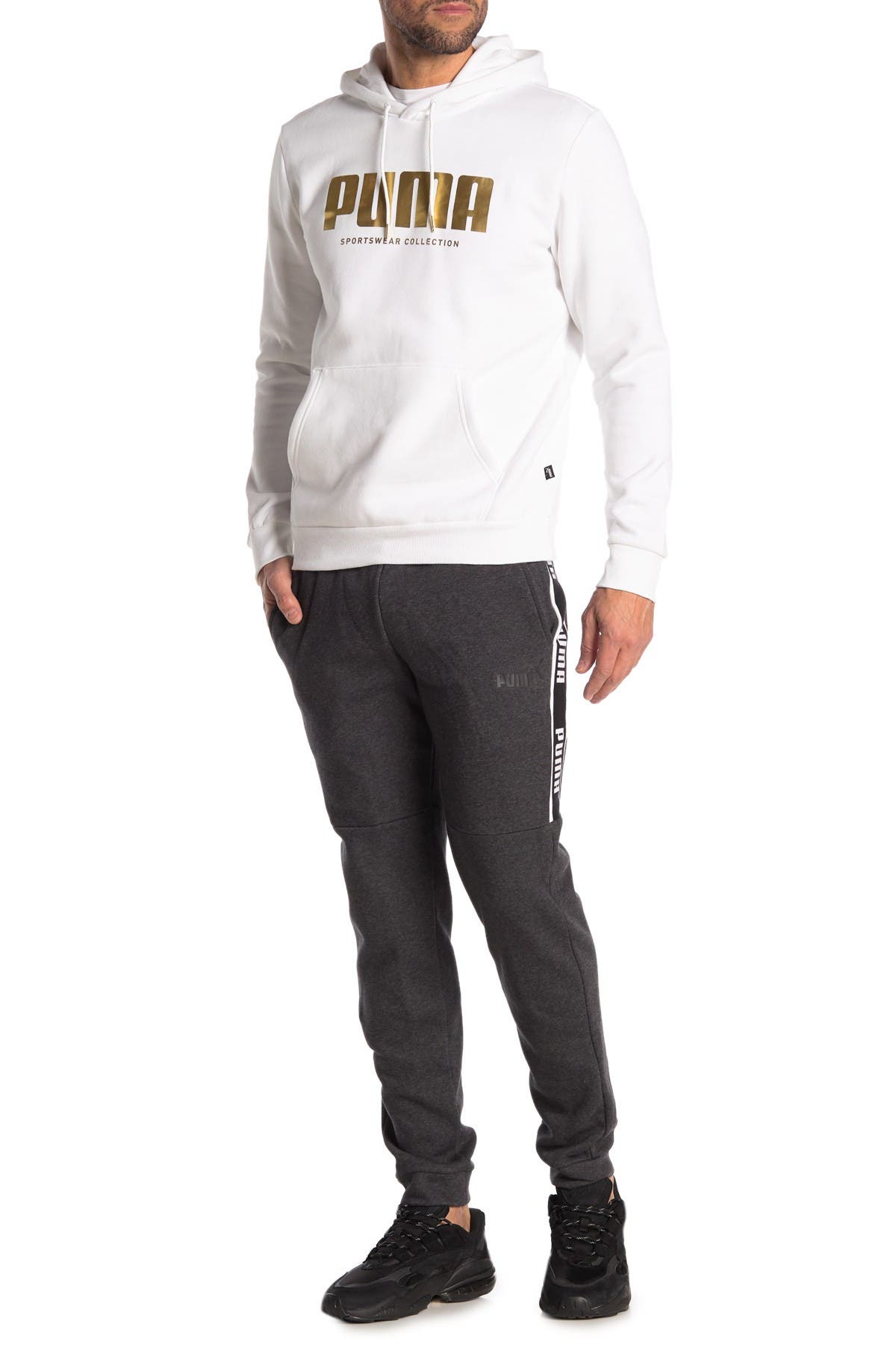 puma side stripe joggers