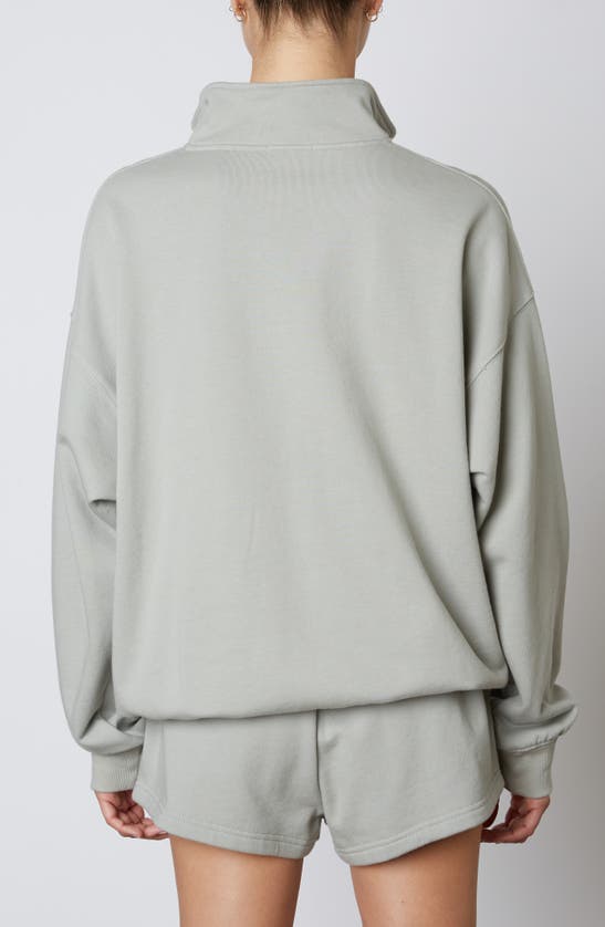 Shop Nia Oversized Quarter-zip Pullover In Mineral