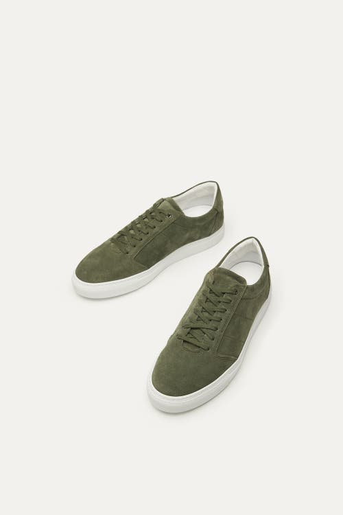 Want Les Essentiels De La Vie Want Les Essentiels Lennon 2.0 Suede Leather Low Sneaker In Green