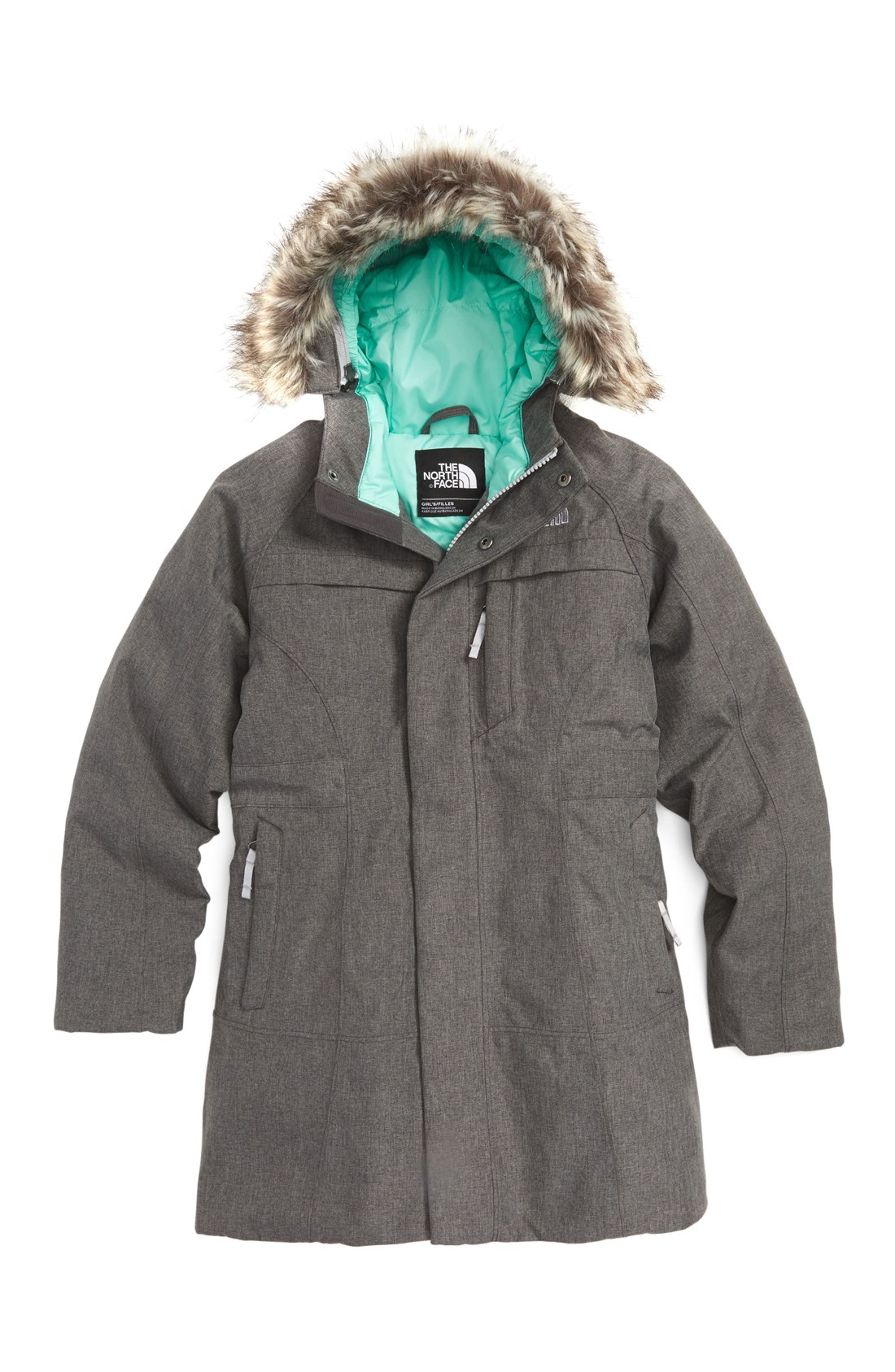 Hey mama water repellent 550 fill power down parka with faux fur trim Clearance