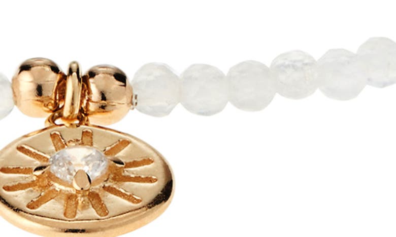 Shop Argento Vivo Sterling Silver Beaded Bracelet In Gold
