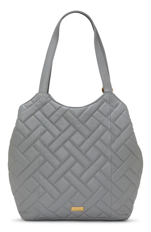 Shop Vince Camuto Kisho Quilted Leather Shoulder Bag In Grey