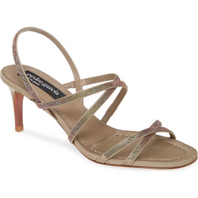 Pedro Garcia Xareni Crystal Embellished Slingback Sandal, Green
