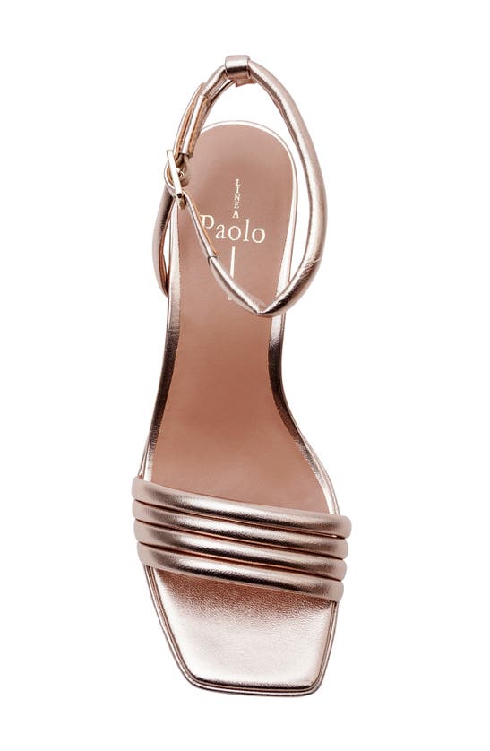 Linea Paolo Eve Ankle Strap Platform Sandal In Rose Quartz