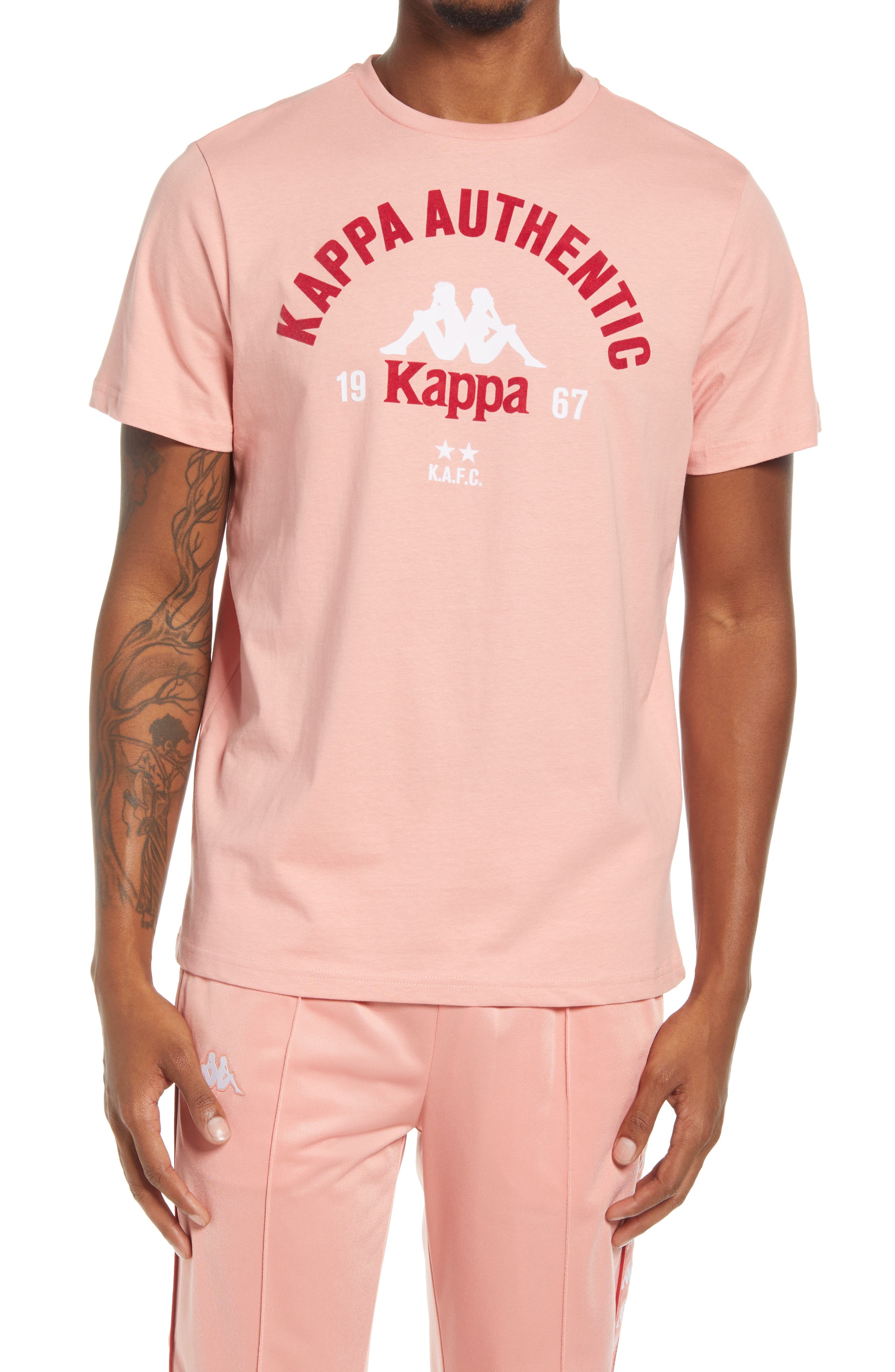 mens pink kappa t shirt 