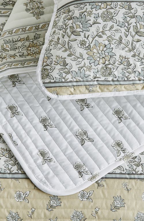 Woven & Weft Patchwork 3-piece Quilt Set In Vintage Floral Stripe