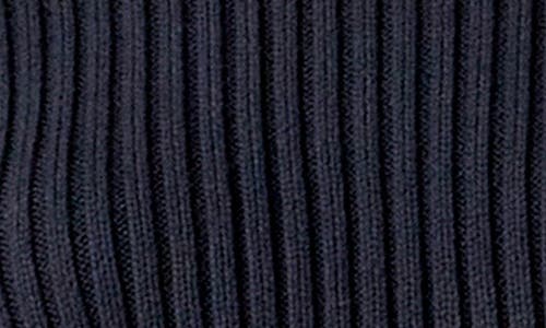 English Factory Button Detail Rib Sweater In Navy